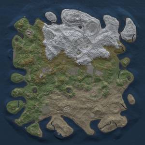 Thumbnail Rust Map: Procedural Map, Size: 4250, Seed: 2052554126, 20 Monuments