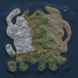 Thumbnail Rust Map: Procedural Map, Size: 3400, Seed: 2022, 17 Monuments