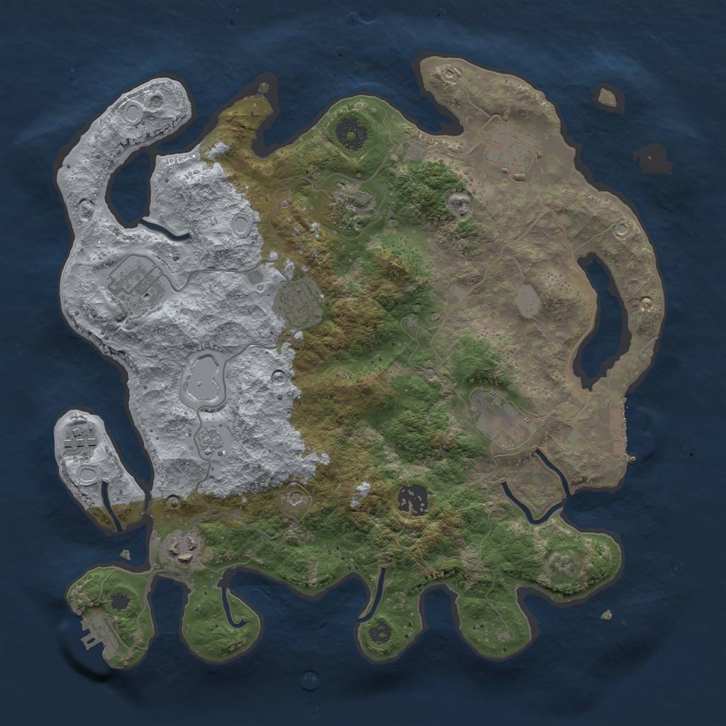 Rust Map: Procedural Map, Size: 3400, Seed: 2022, 17 Monuments
