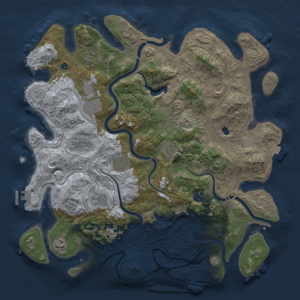 Rust Map: Procedural Map, Size: 4250, Seed: 167538, 16 Monuments