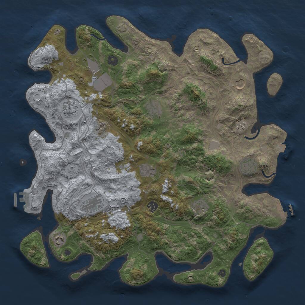 Rust Map: Procedural Map, Size: 4250, Seed: 167538, 17 Monuments