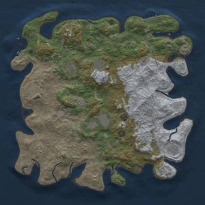 Thumbnail Rust Map: Procedural Map, Size: 4300, Seed: 1223495974, 20 Monuments