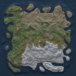 Thumbnail Rust Map: Procedural Map, Size: 4500, Seed: 1495317509, 20 Monuments