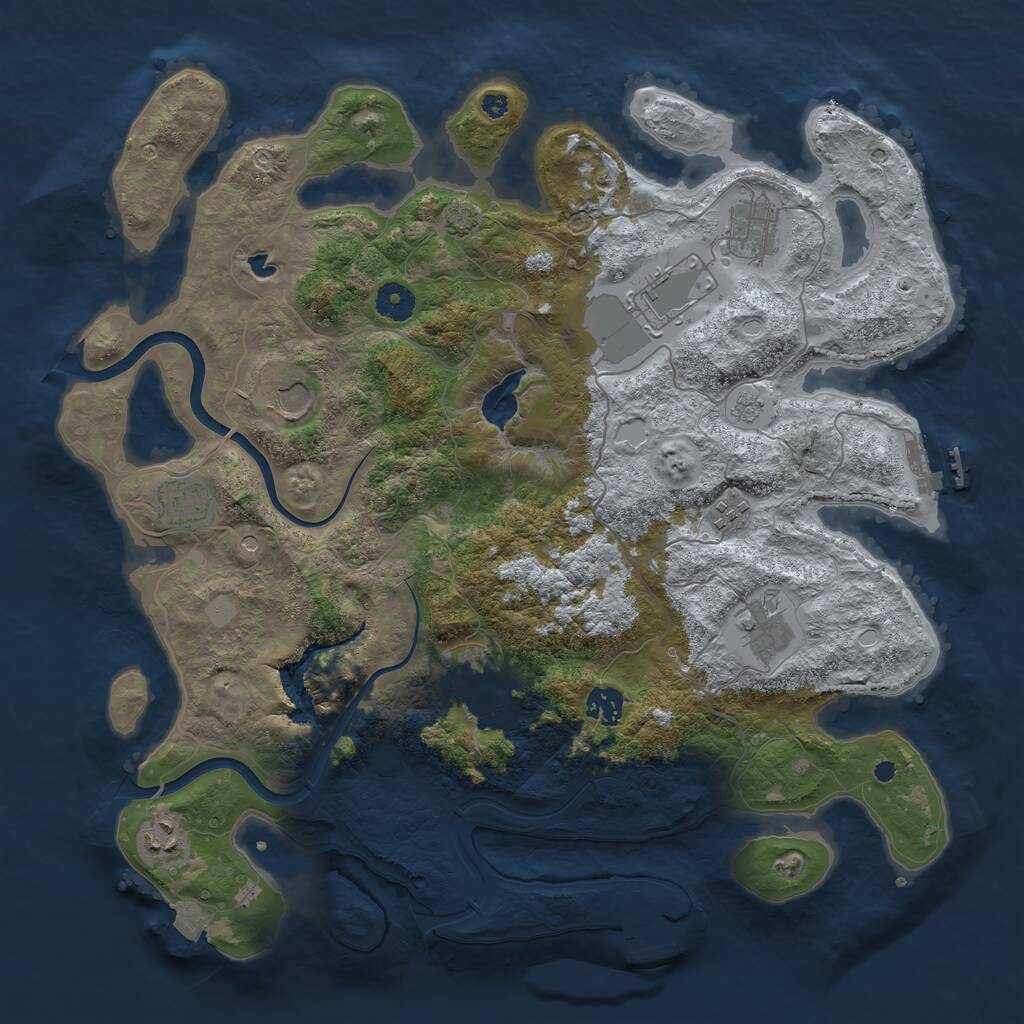 Rust Map: Procedural Map, Size: 4000, Seed: 1984548339, 15 Monuments