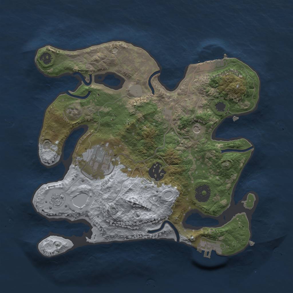 Rust Map: Procedural Map, Size: 2600, Seed: 694329, 11 Monuments