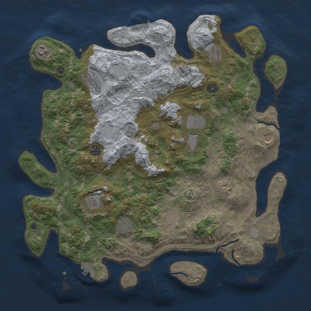 Rust Map: Procedural Map, Size: 4300, Seed: 905, 20 Monuments