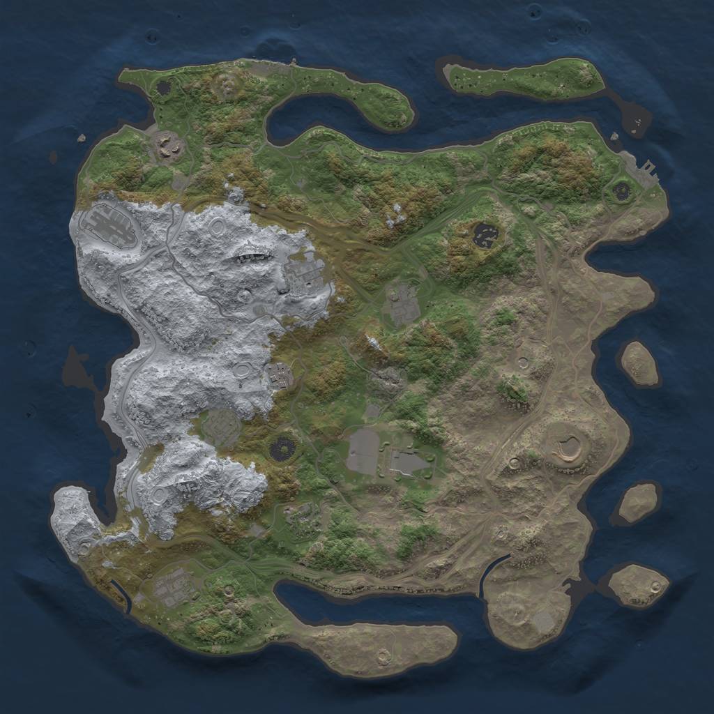 Rust Map: Procedural Map, Size: 4250, Seed: 596547789, 19 Monuments