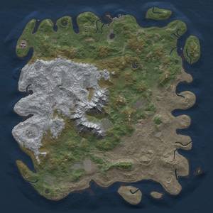 Thumbnail Rust Map: Procedural Map, Size: 5000, Seed: 1852451493, 20 Monuments