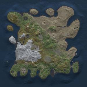 Thumbnail Rust Map: Procedural Map, Size: 3300, Seed: 1648458214, 17 Monuments