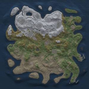 Thumbnail Rust Map: Procedural Map, Size: 4000, Seed: 312, 17 Monuments