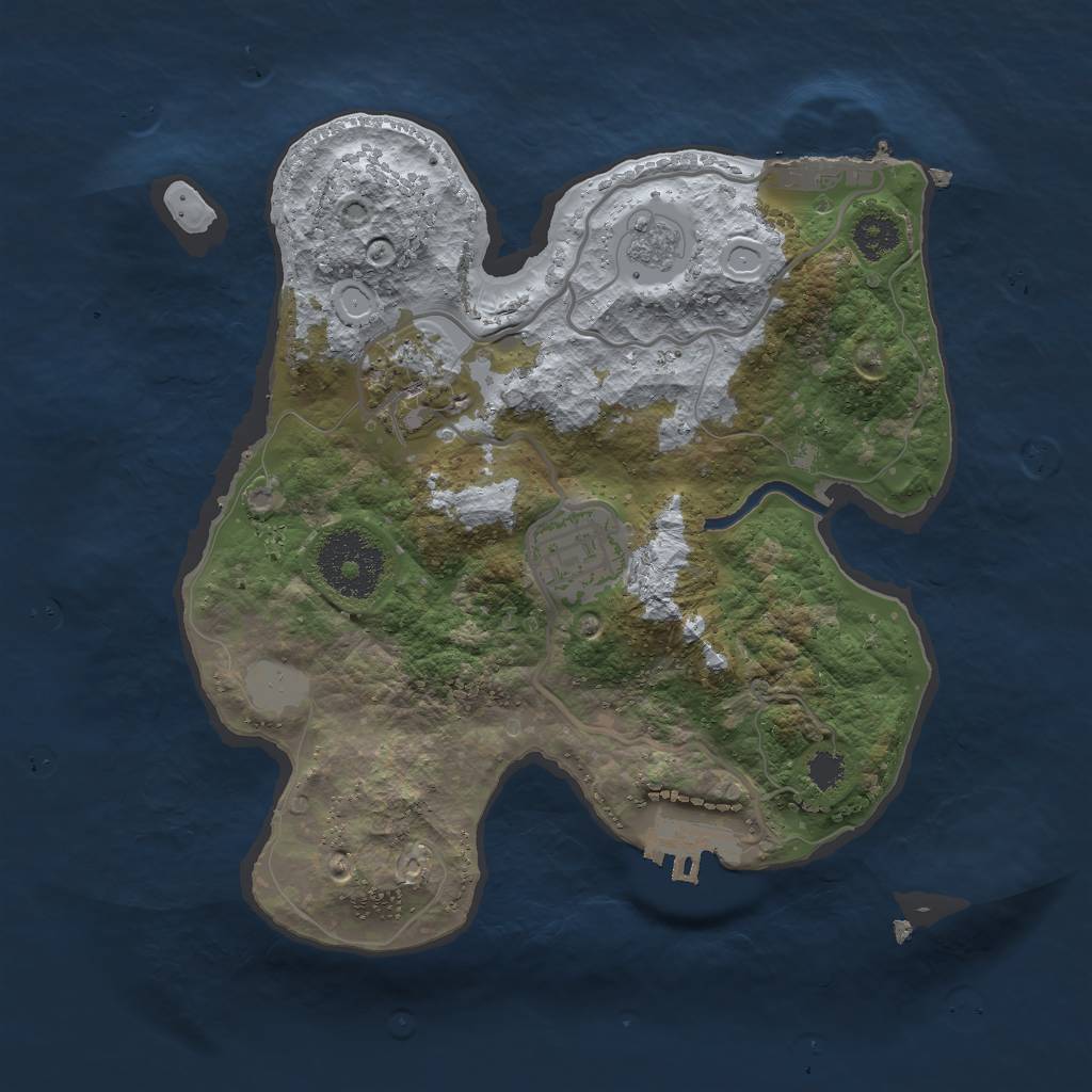 Rust Map: Procedural Map, Size: 2500, Seed: 8109, 10 Monuments