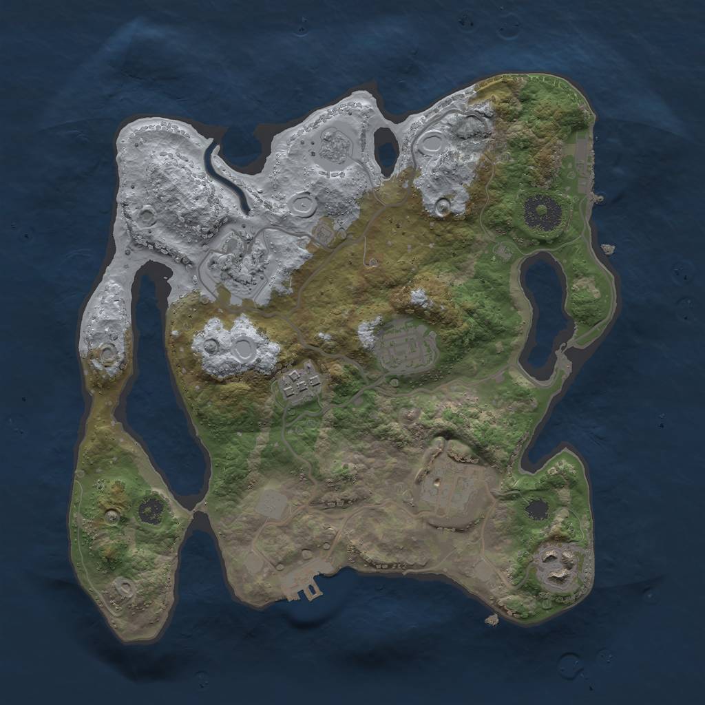 Rust Map: Procedural Map, Size: 2800, Seed: 51423687, 13 Monuments