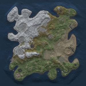 Thumbnail Rust Map: Procedural Map, Size: 3500, Seed: 589005622, 19 Monuments