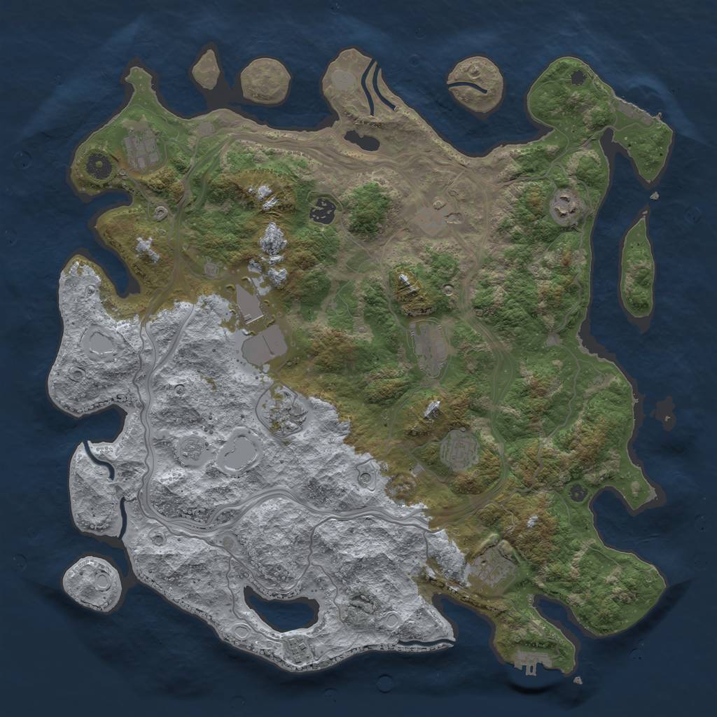 Rust Map: Procedural Map, Size: 4250, Seed: 1430650607, 19 Monuments