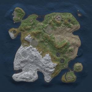 Thumbnail Rust Map: Procedural Map, Size: 3000, Seed: 6666, 14 Monuments