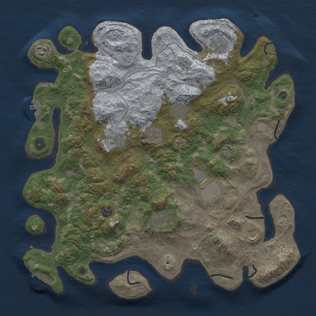 Rust Map: Procedural Map, Size: 4250, Seed: 79364889, 20 Monuments