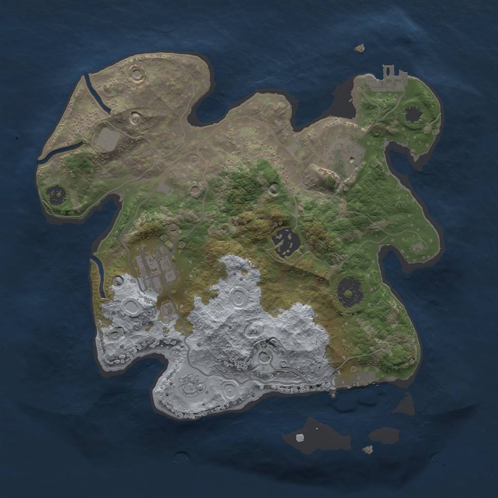 Rust Map: Procedural Map, Size: 2650, Seed: 1573948035, 12 Monuments