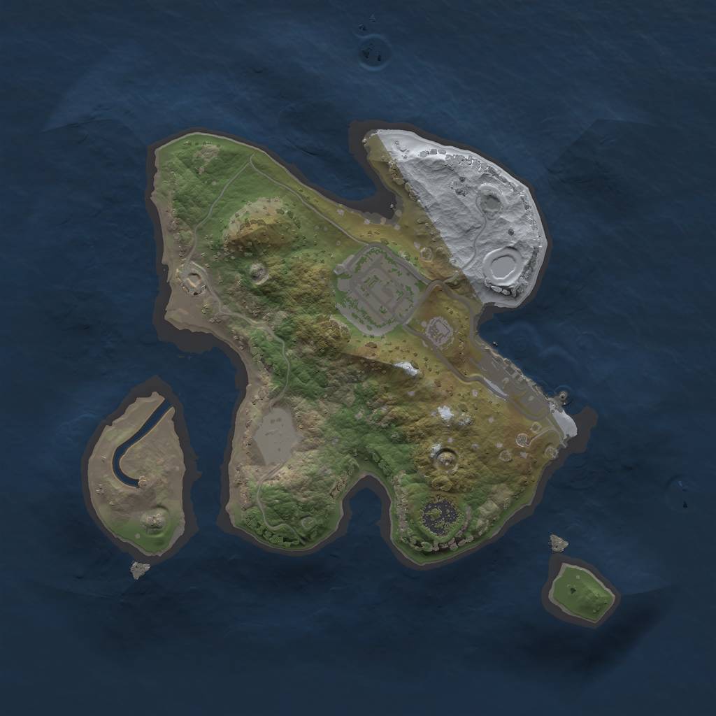 Rust Map: Procedural Map, Size: 2000, Seed: 1019571236, 7 Monuments