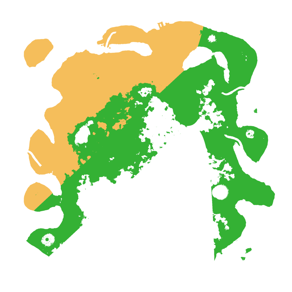 Biome Rust Map: Procedural Map, Size: 3500, Seed: 43264321