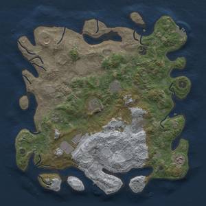 Thumbnail Rust Map: Procedural Map, Size: 4000, Seed: 281943577, 19 Monuments