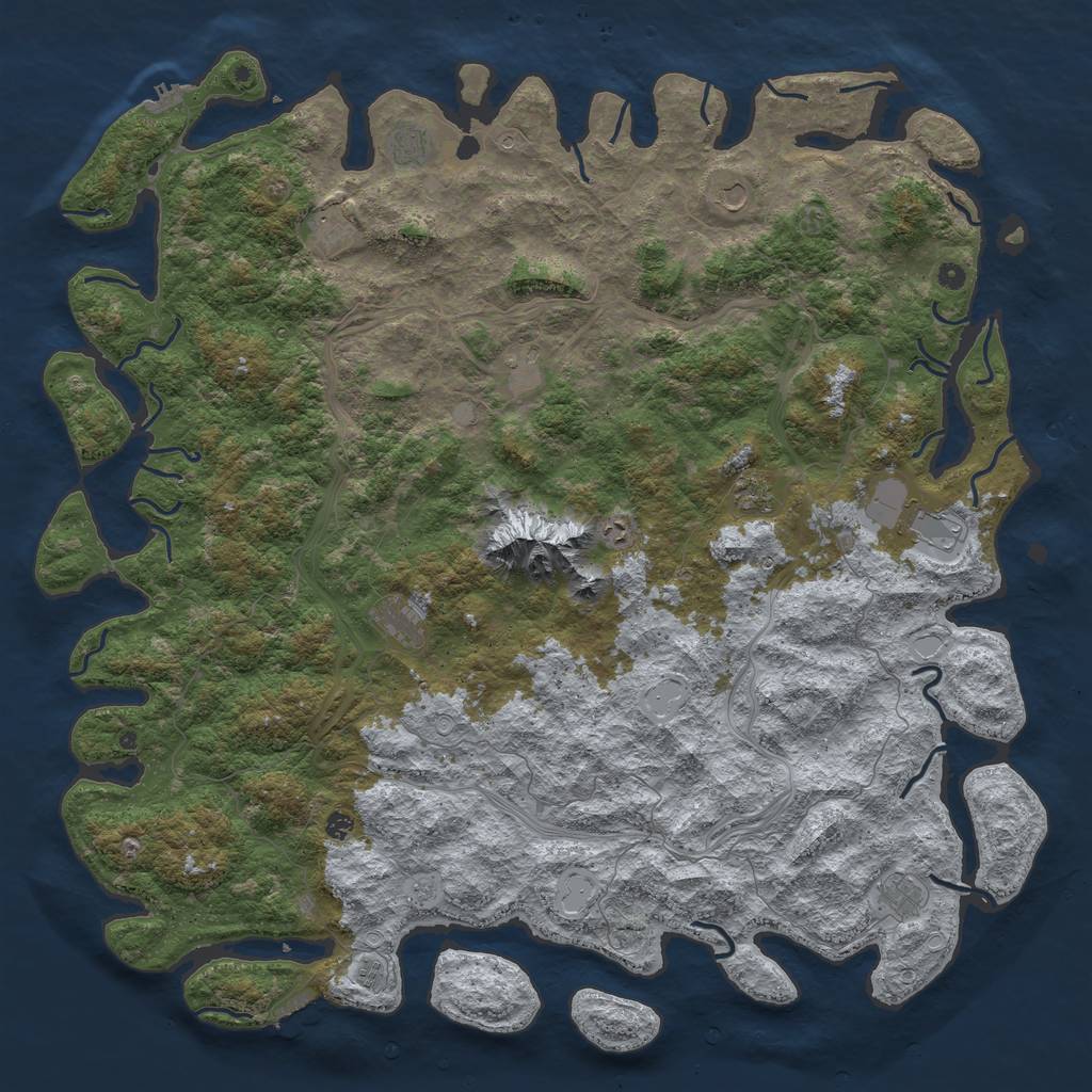 Rust Map: Procedural Map, Size: 6000, Seed: 1475125, 20 Monuments