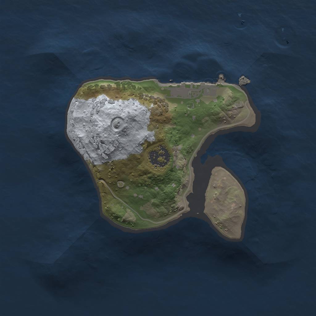 Rust Map: Procedural Map, Size: 1500, Seed: 24915409, 5 Monuments