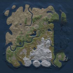 Thumbnail Rust Map: Procedural Map, Size: 4250, Seed: 901989250, 17 Monuments