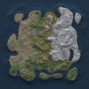 Thumbnail Rust Map: Procedural Map, Size: 3500, Seed: 127249879, 19 Monuments