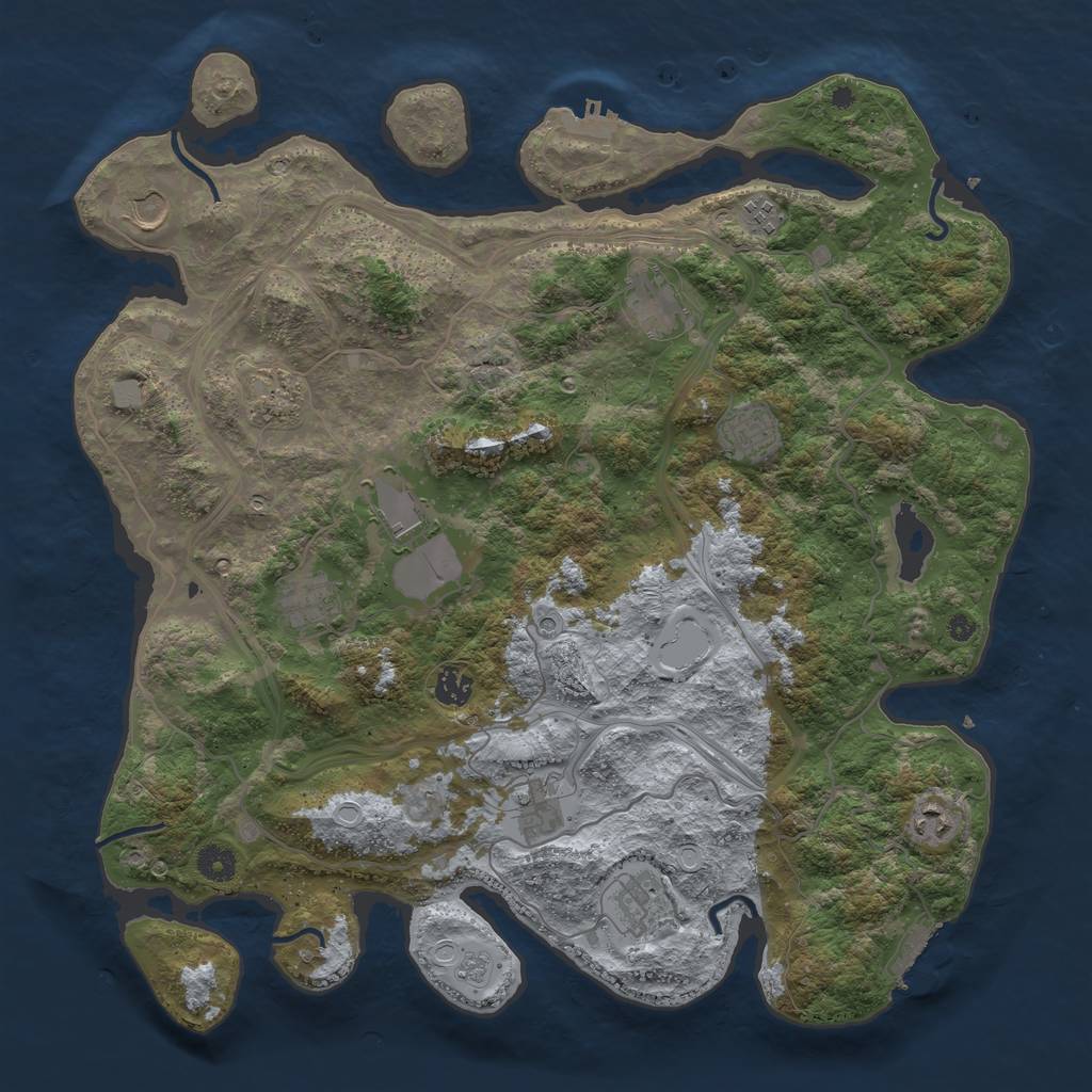 Rust Map: Procedural Map, Size: 4250, Seed: 1598289516, 20 Monuments