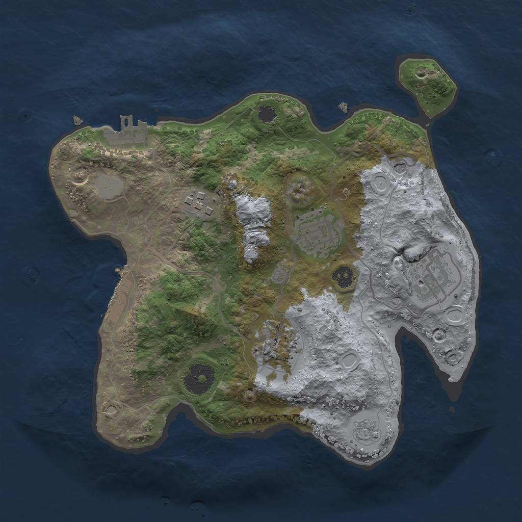 Rust Map: Procedural Map, Size: 2600, Seed: 31694, 13 Monuments