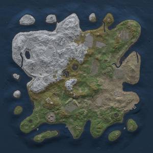 Thumbnail Rust Map: Procedural Map, Size: 3500, Seed: 2098458396, 18 Monuments