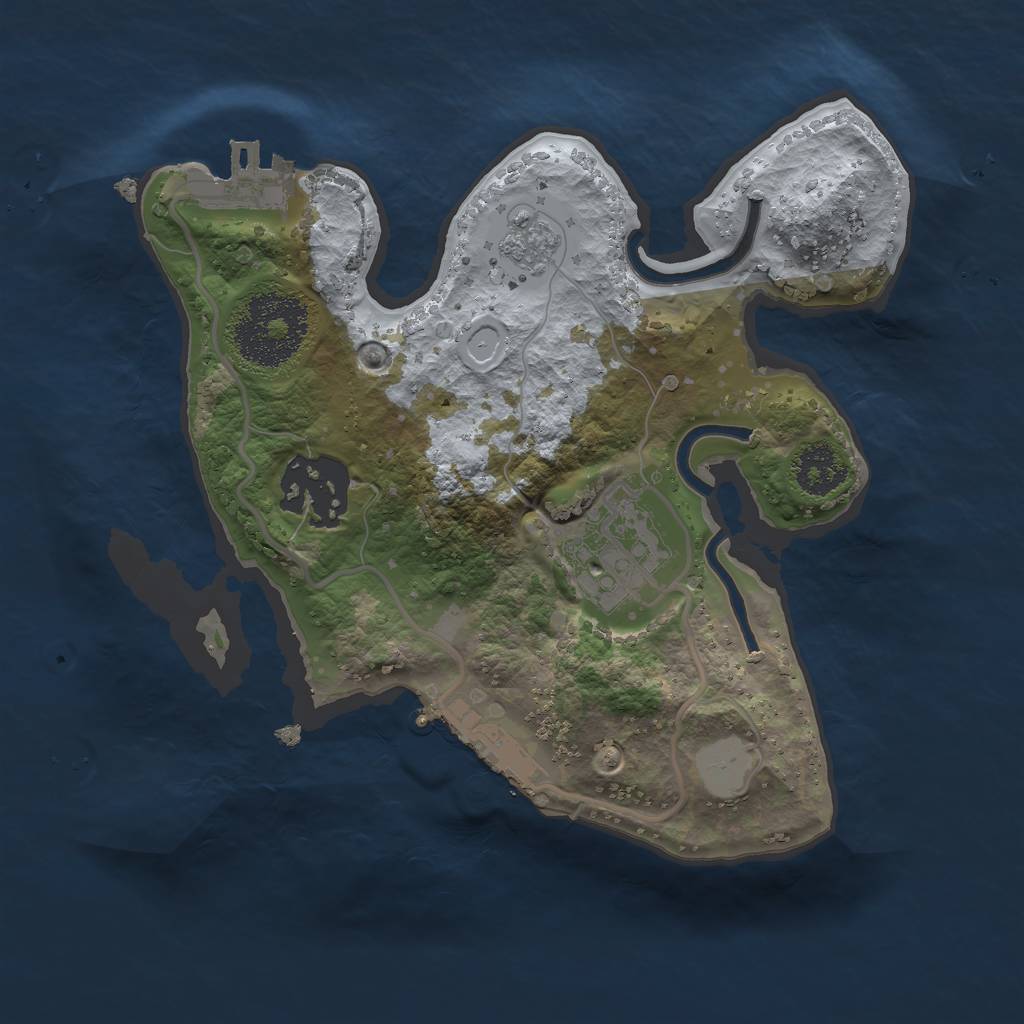 Rust Map: Procedural Map, Size: 2100, Seed: 1488, 10 Monuments