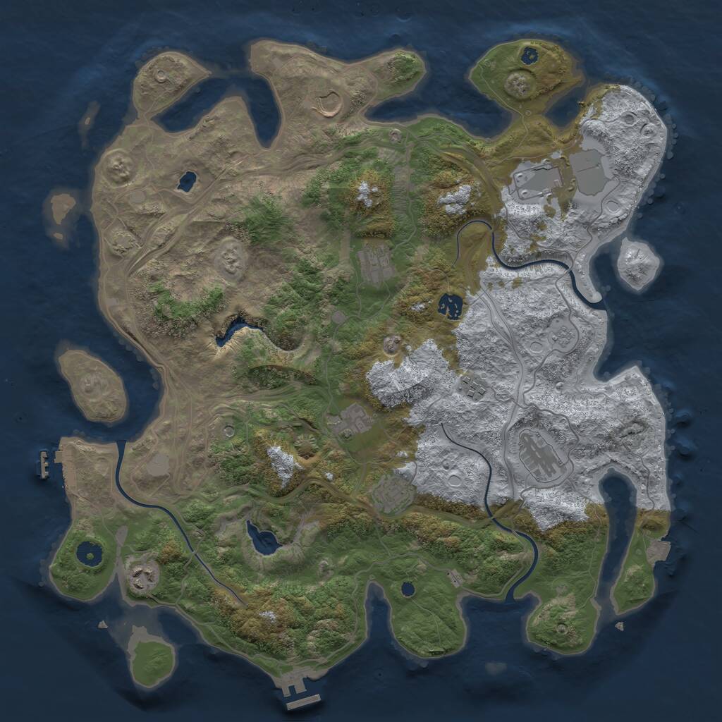 Rust Map: Procedural Map, Size: 4250, Seed: 165965796, 15 Monuments