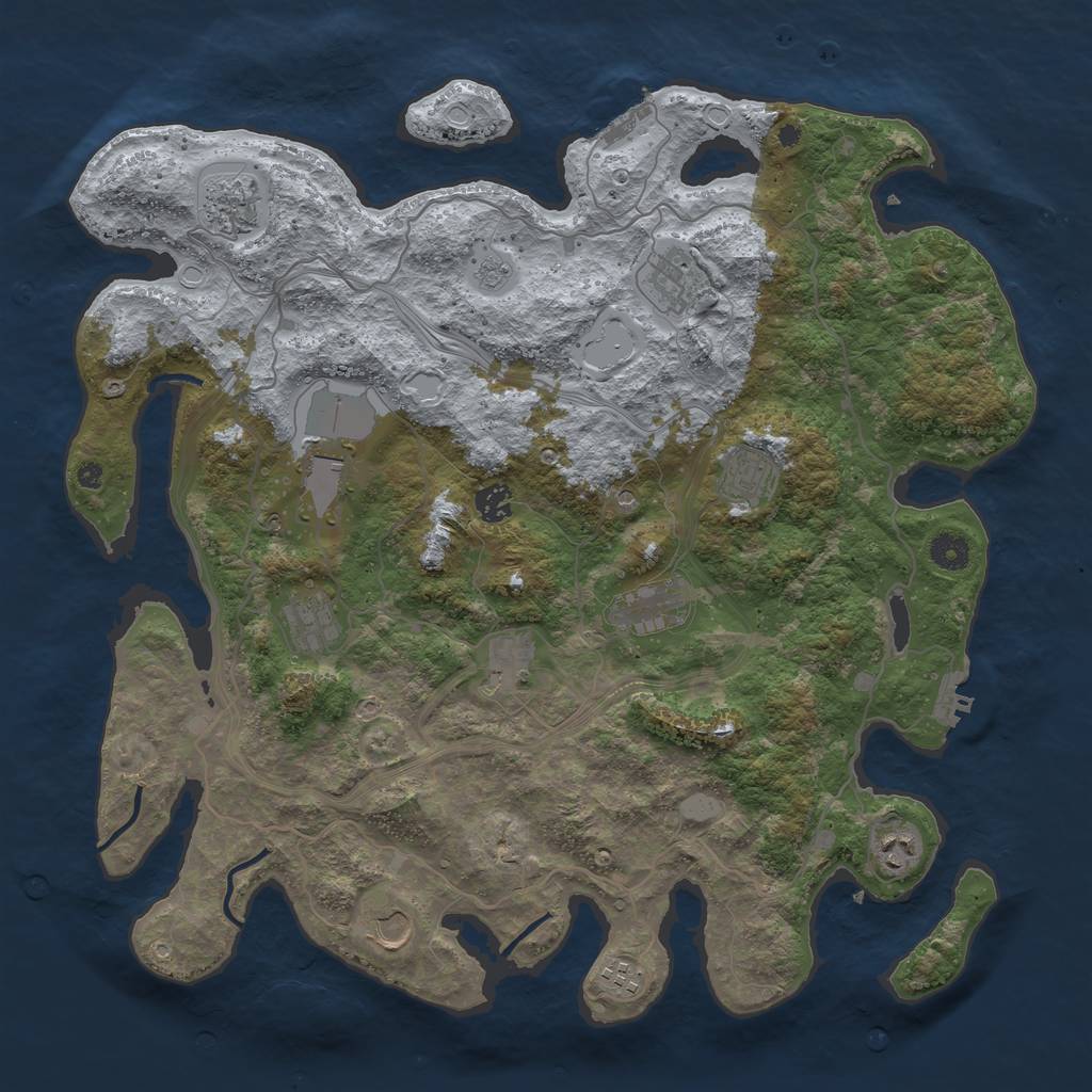Rust Map: Procedural Map, Size: 4250, Seed: 753523034, 20 Monuments