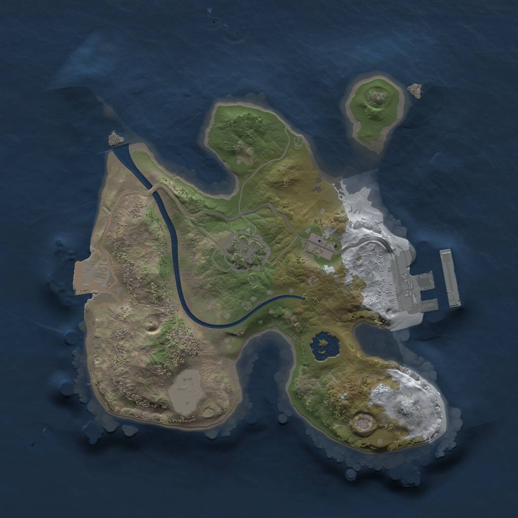 Rust Map: Procedural Map, Size: 1800, Seed: 1241381, 3 Monuments