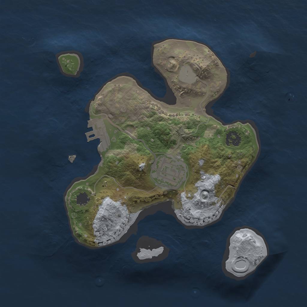 Rust Map: Procedural Map, Size: 2000, Seed: 1014101562, 7 Monuments