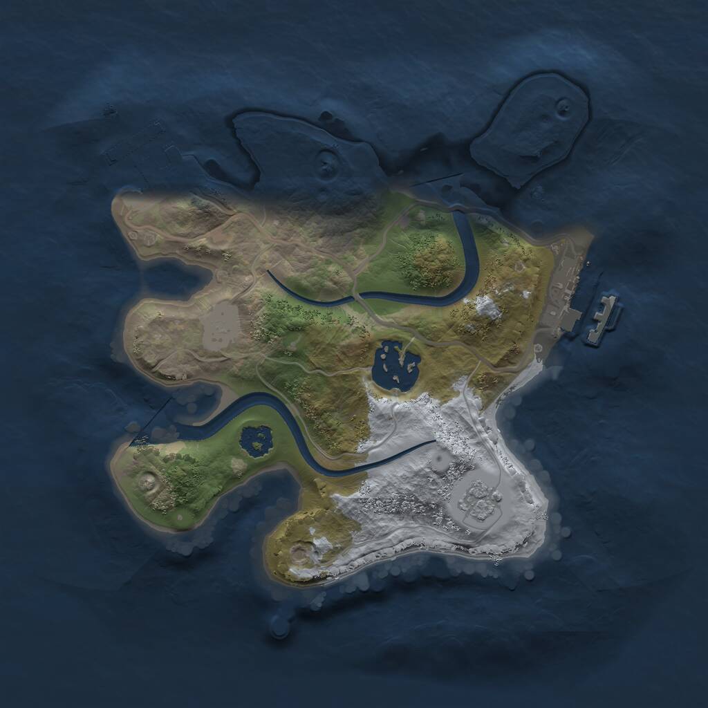 Rust Map: Procedural Map, Size: 2160, Seed: 1348543, 5 Monuments