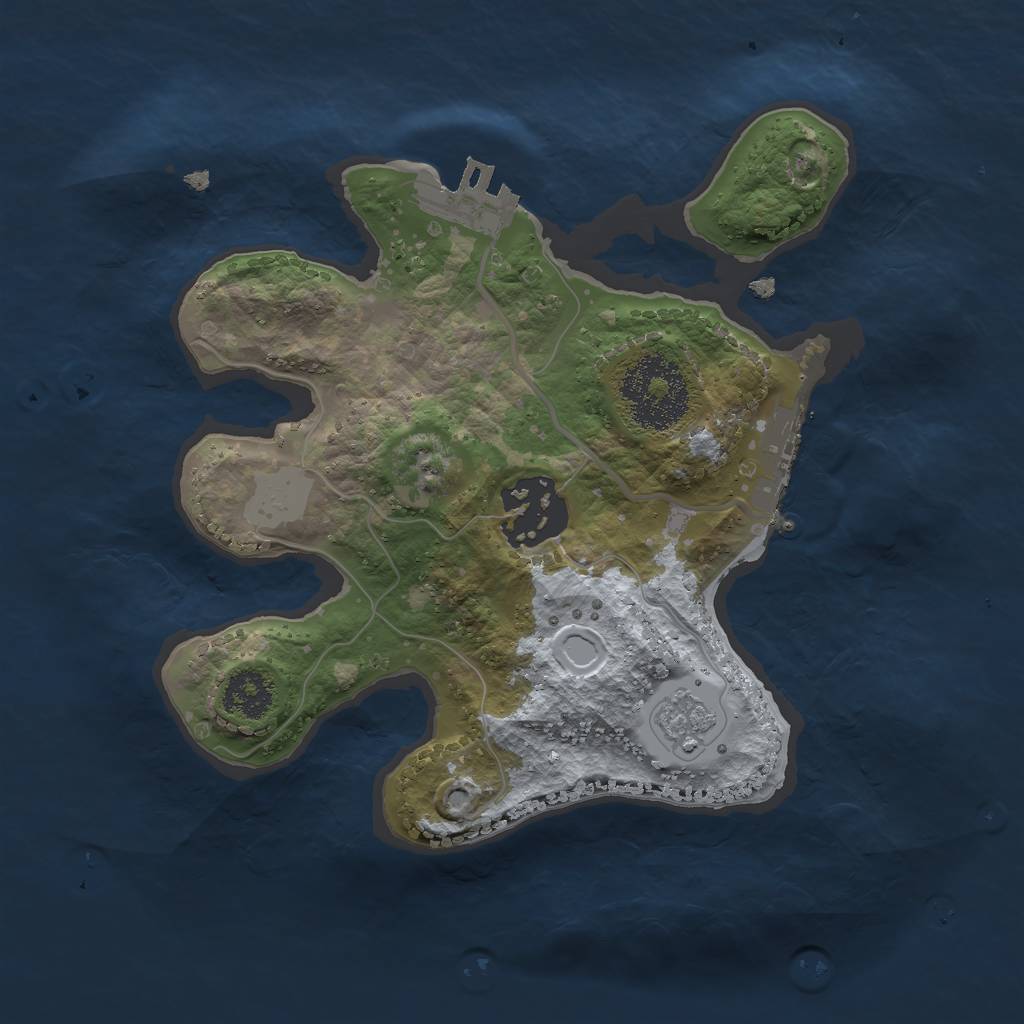 Rust Map: Procedural Map, Size: 2160, Seed: 1348543, 9 Monuments