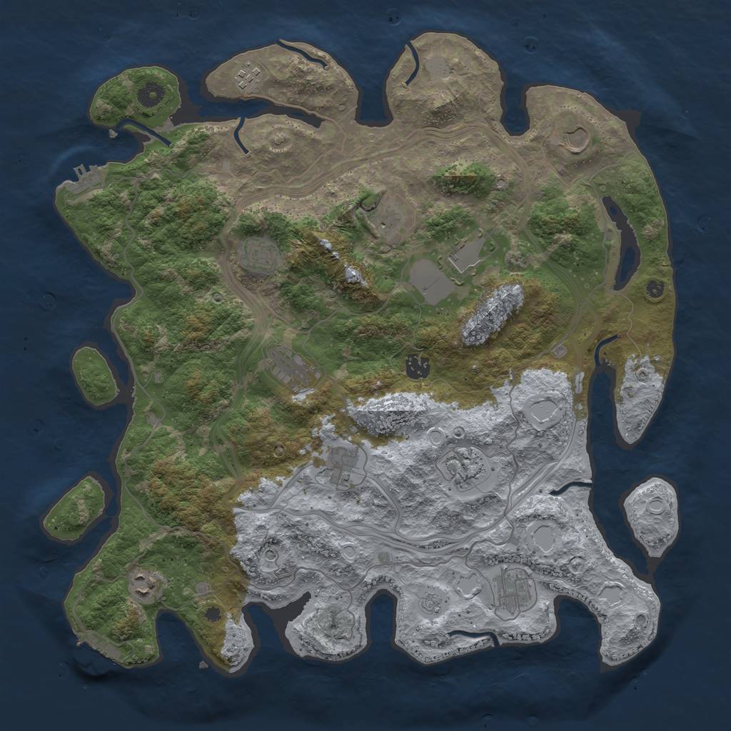Rust Map: Procedural Map, Size: 4250, Seed: 113436, 20 Monuments