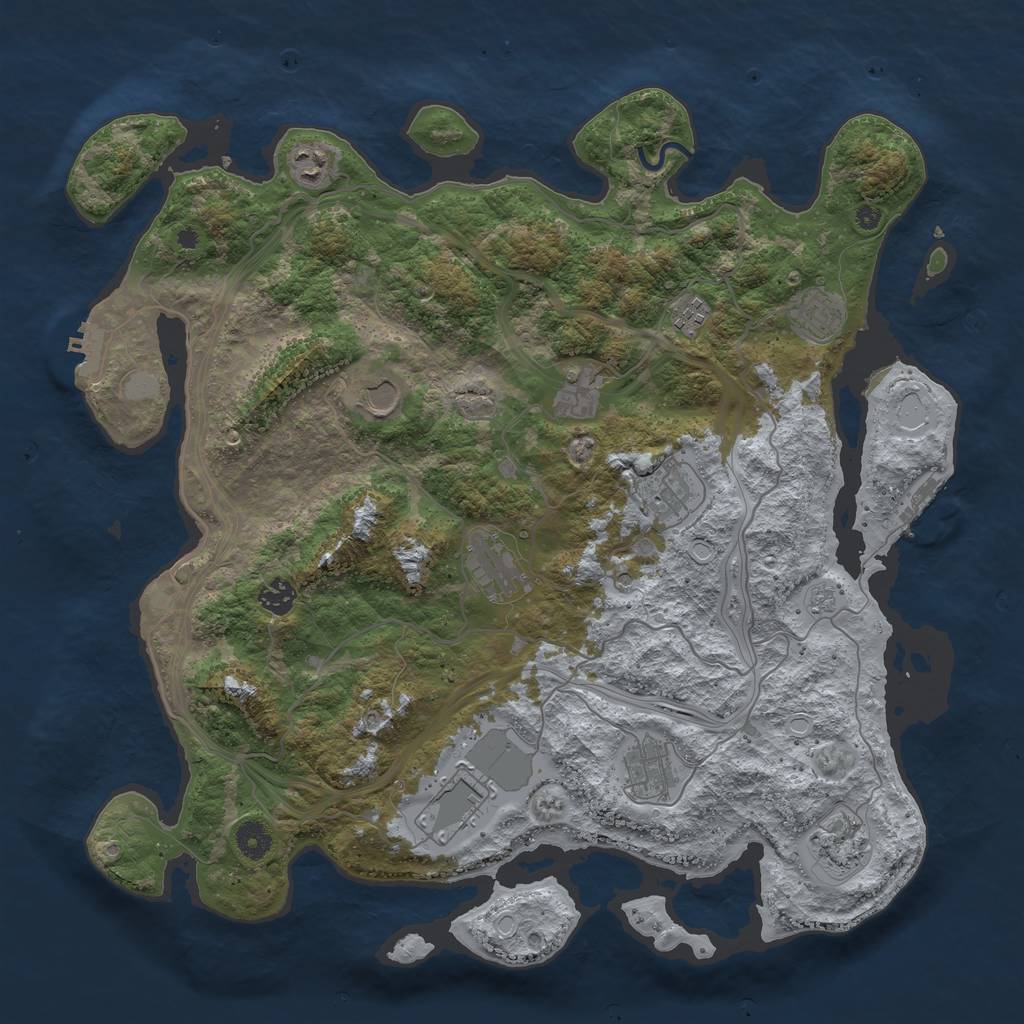 Rust Map: Procedural Map, Size: 4250, Seed: 303769, 20 Monuments