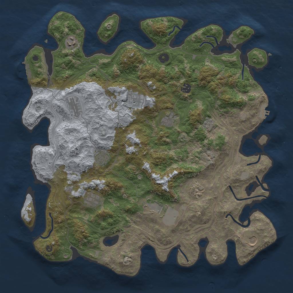 Rust Map: Procedural Map, Size: 4350, Seed: 96, 20 Monuments