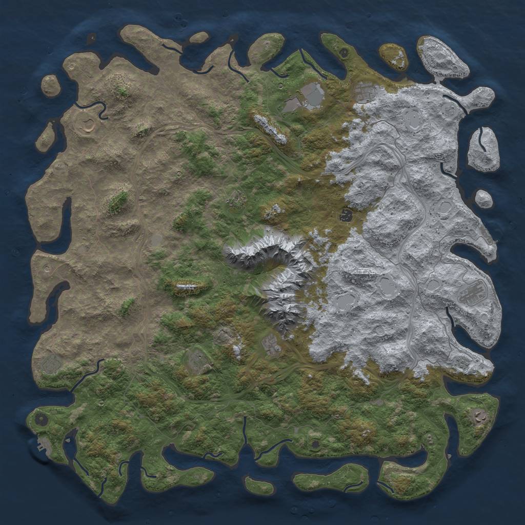 Rust Map: Procedural Map, Size: 6000, Seed: 1056102010, 20 Monuments