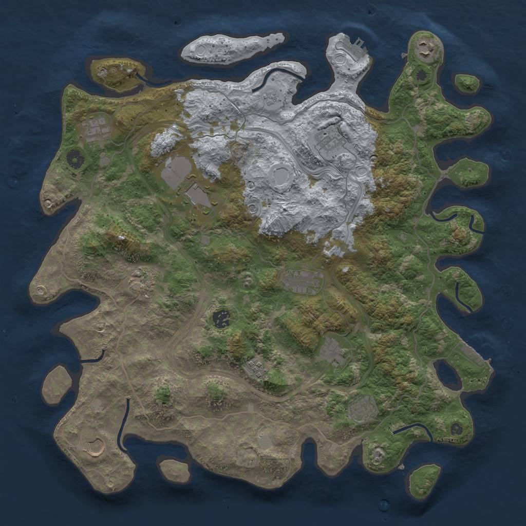 Rust Map: Procedural Map, Size: 4300, Seed: 1599092909, 20 Monuments