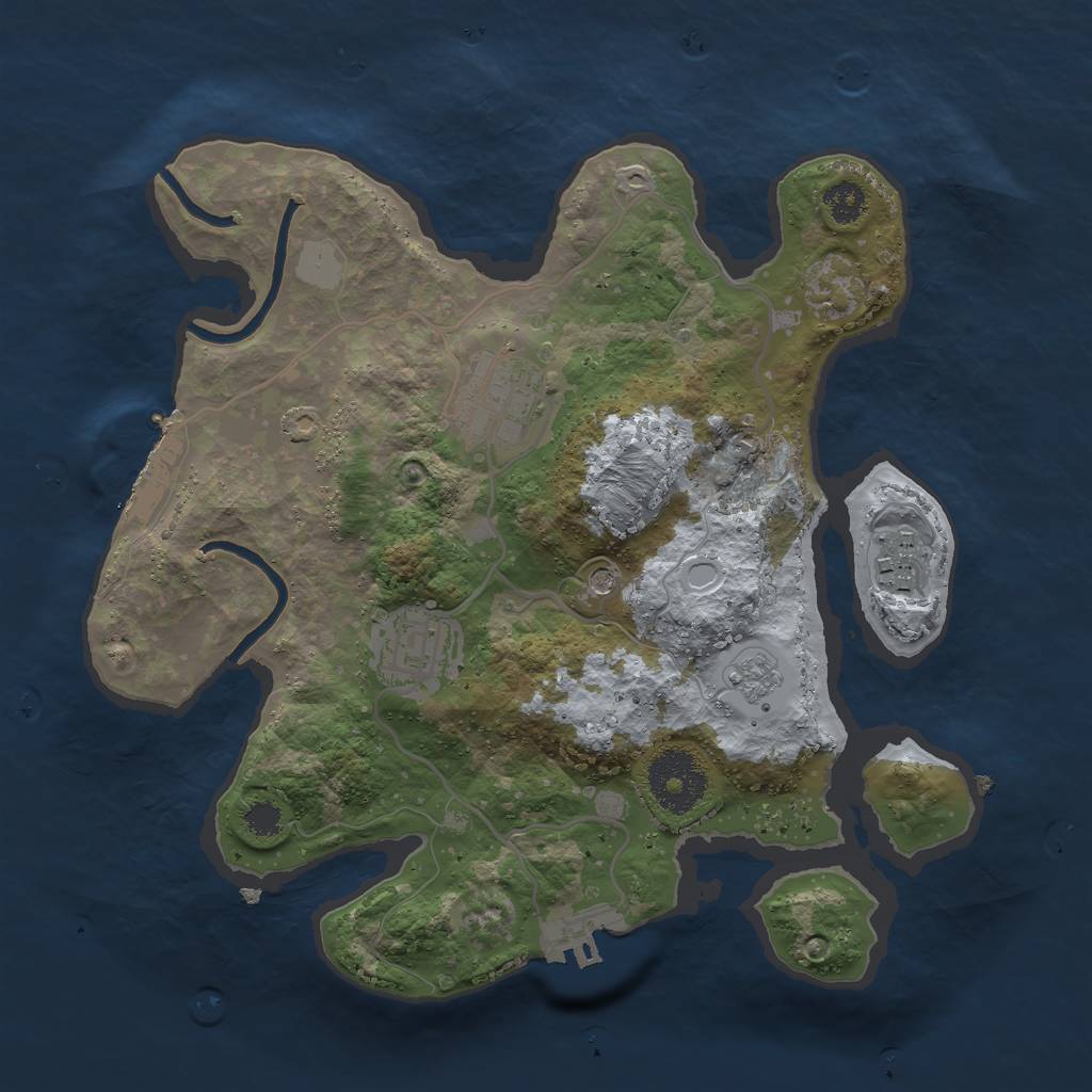 Rust Map: Procedural Map, Size: 2750, Seed: 1478336838, 12 Monuments