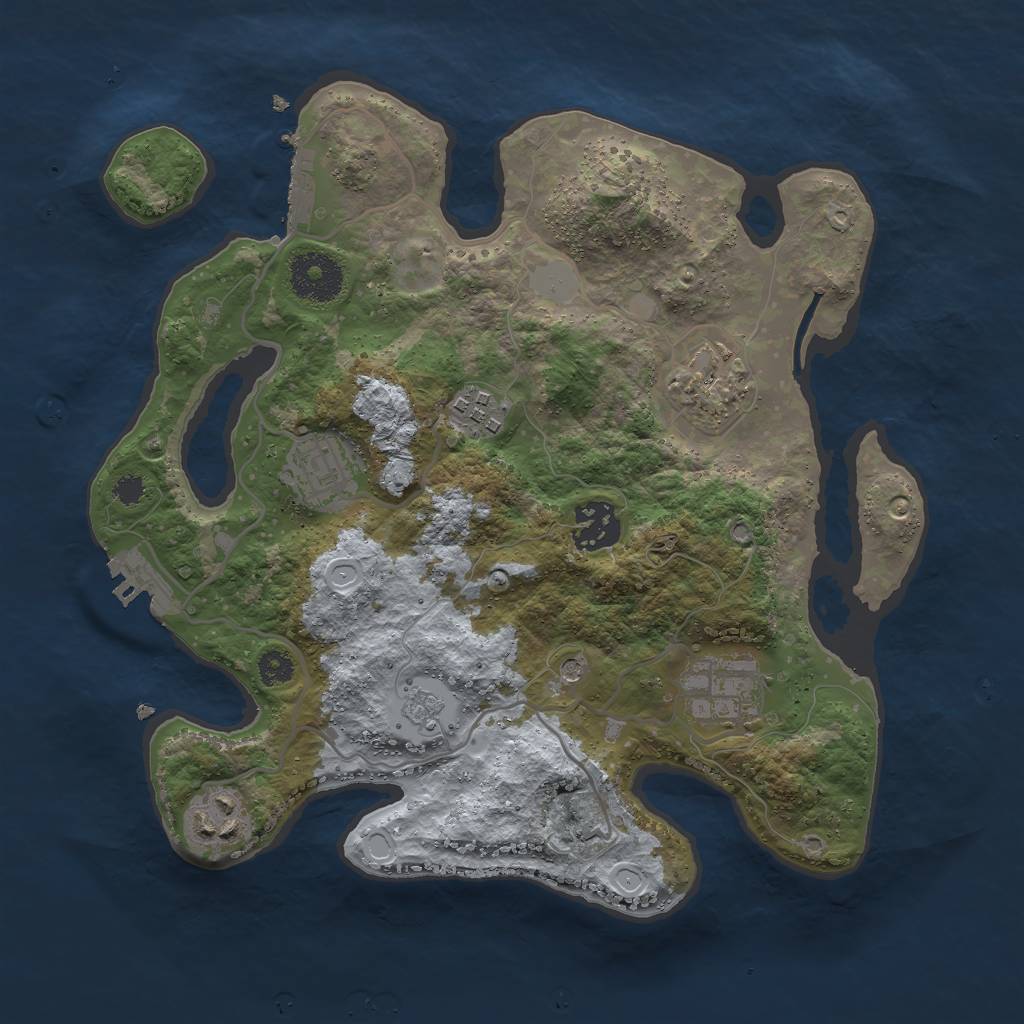 Rust Map: Procedural Map, Size: 3000, Seed: 1118876628, 15 Monuments