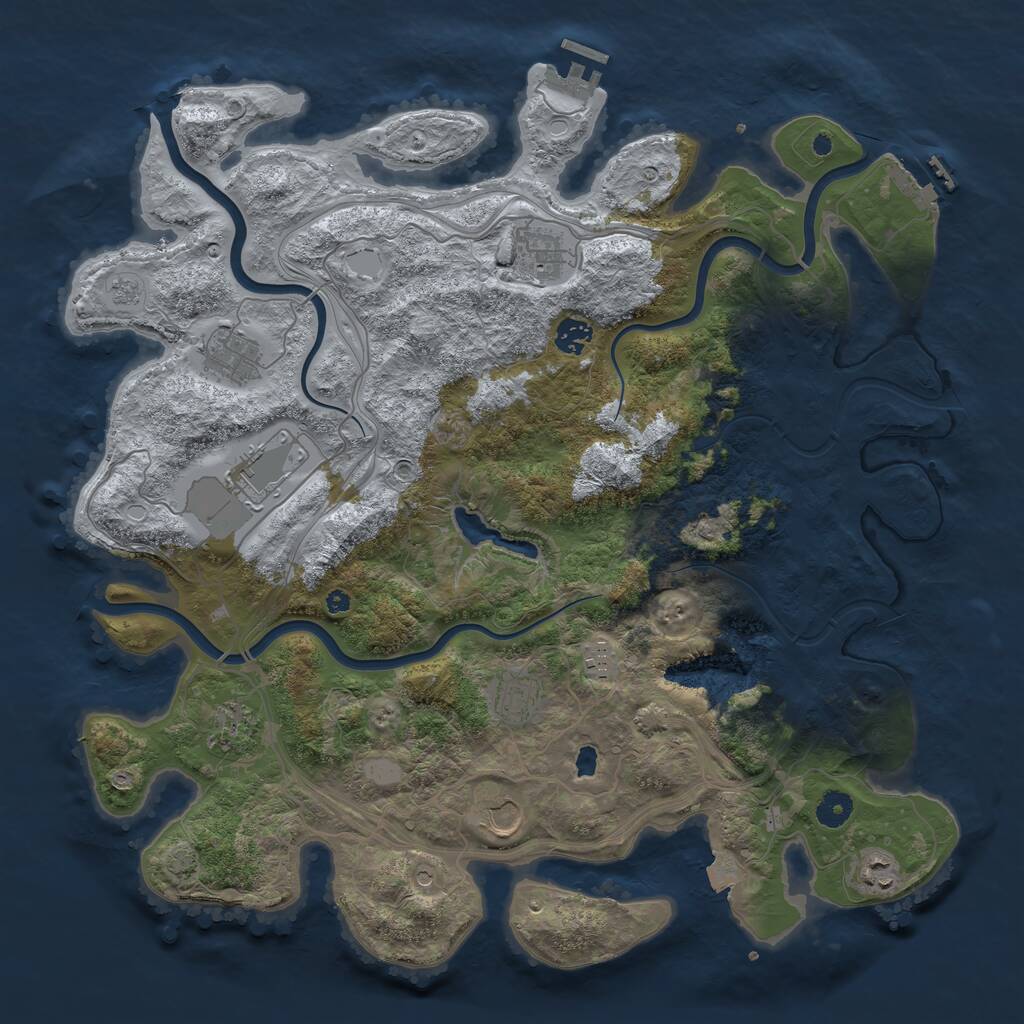 Rust Map: Procedural Map, Size: 4250, Seed: 796031788, 15 Monuments