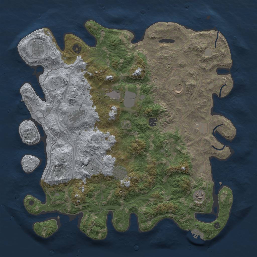 Rust Map: Procedural Map, Size: 4250, Seed: 8813722, 19 Monuments