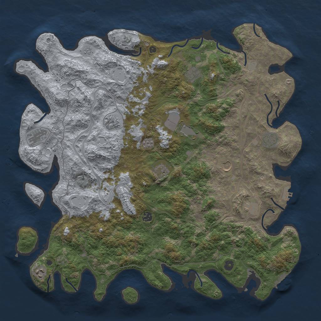Rust Map: Procedural Map, Size: 4800, Seed: 55577, 20 Monuments