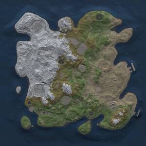 Thumbnail Rust Map: Procedural Map, Size: 3500, Seed: 1010795708, 14 Monuments