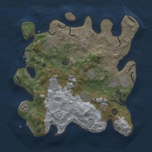 Thumbnail Rust Map: Procedural Map, Size: 3600, Seed: 1254662793, 19 Monuments